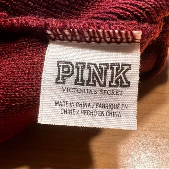 Victoria Secret PINK Burgundy Beanie - Picture 3 of 4